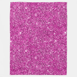 Girly Pink Glitzy Glitzer Fleecedecke