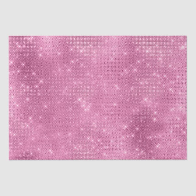 Girly Pink Glitzy Sparkle Seidenpapier (Vorderseite)