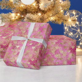 Girly Pink Gold Diamonds Geschenkpapier