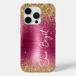 Girly Pink Gold Glitzer Sparkle Case-Mate iPhone Hülle