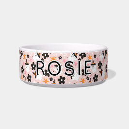 Girly Pink Halloween Ghost Pattern Dog Napf