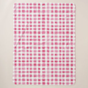 Girly Pink Kariert Stripes Weihnachten Sherpadecke