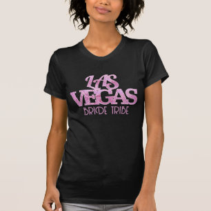 Girly Pink Las Vegas Braut Tribe Schlangenleder-Op T-Shirt