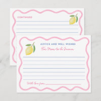 Girly Pink Lemons Ratschläge gut Wünsche für Mamas