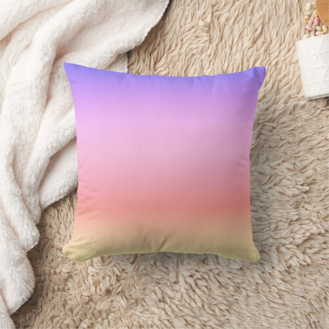 Girly Pink Lila Sunset Ombre Gradient Kissen (Decke)