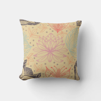 Girly Pink Lotus Blume Trendy Design Kissen