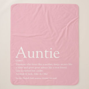 Girly Pink Modern Fun Cool Tante Tantentonziffer Sherpadecke