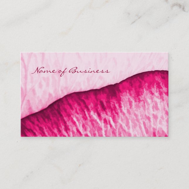 Girly Pink Moderne Rose Petal Visitenkarte (Vorderseite)