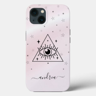 Girly Pink Mystic Magic Mystique Eye & Name Trendy Case-Mate iPhone Hülle