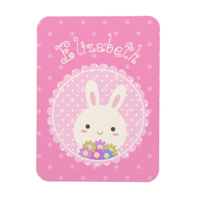 Girly Pink Niedlich Kawaii Sonnen & Blume Individu Magnet (Vertikal)