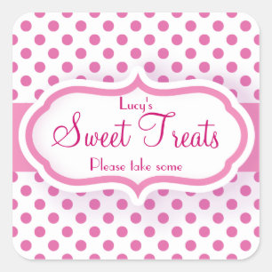 Girly Pink Polka Dot Muster Niedlich Stickers