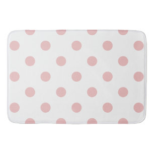 Girly Pink Polka Dots Badematte