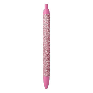 Girly Pink Rose Glitzer      Kugelschreiber