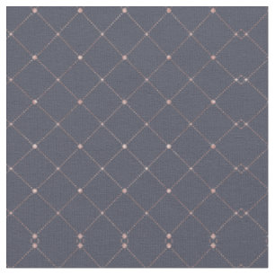 Girly Pink Rose Gold Diamond Navy Blue Geometric Stoff