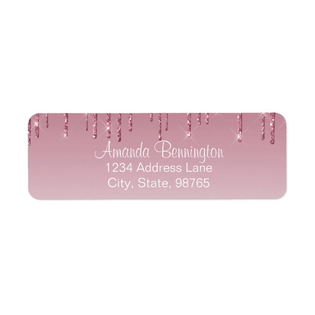 Girly Pink Rose Gold Drilling Imitate Glitzer (Vorne)