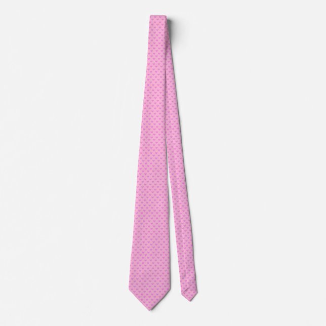Girly Pink Rose Little Knette Herzen Krawatte (Vorderseite)