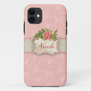 Girly Pink Roses Personalisiert title_seo2