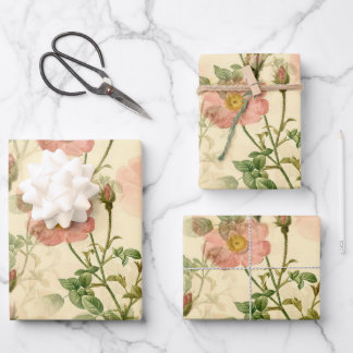 Girly Pink Rustic stilvolle Bouquets Geschenkpapier Set