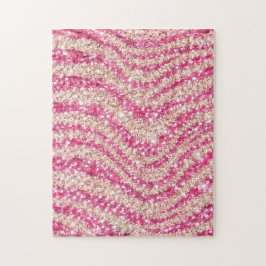 Girly Pink Schimmer Zebra-Muster