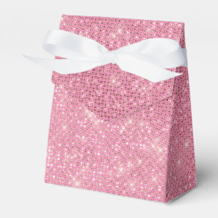 Girly Pink Sparkle Glam Geschenkschachtel