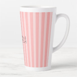 Girly Pink Stripes Birthday Milchtasse