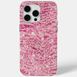 Girly Pink und Blush Glitzer Zebra Case-Mate iPhone Hülle