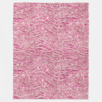 Girly Pink und Blush Glitzer Zebra