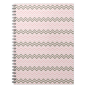 Girly Pink und Brown Zickzack Notizblock