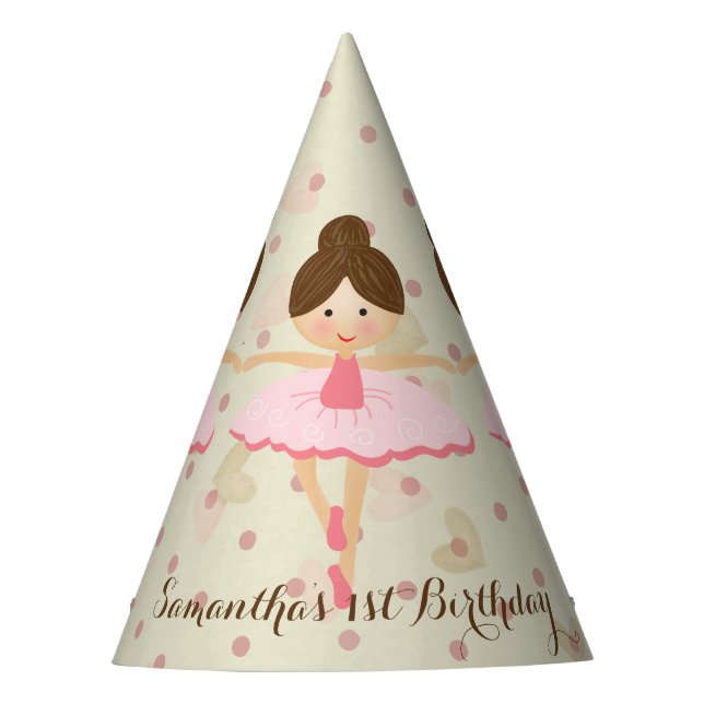Girly Pink und Dreamy Ballerina Partyhütchen (Vorderseite)