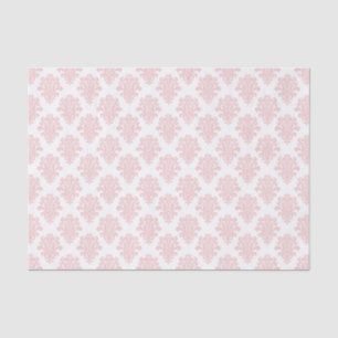 Girly Pink und Gray Damask Seidenpapier