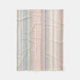 Girly Pink und Mint Moderner Küstenstrich Fleecedecke
