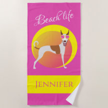 Girly Pink und Yellow Dog
