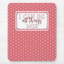 Girly Pink White Polka Dots kann alles bis 2023