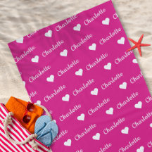 Girly Pink Wiederholung Name Skript Heart Beach Ha