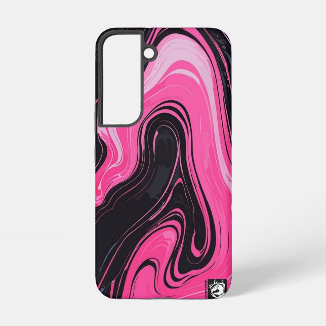 Girly Pinky Marble Samsung Galaxy Hülle (Rückseite)