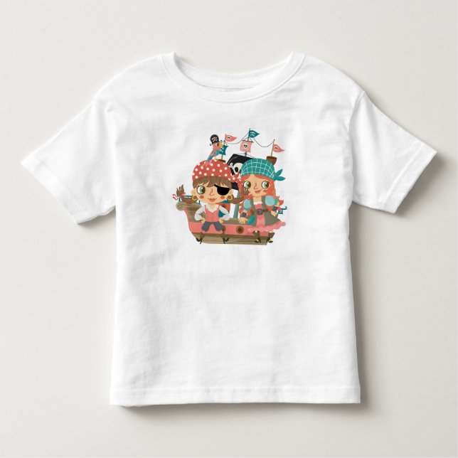 Girly Pirates Kleinkind T-shirt (Vorderseite)