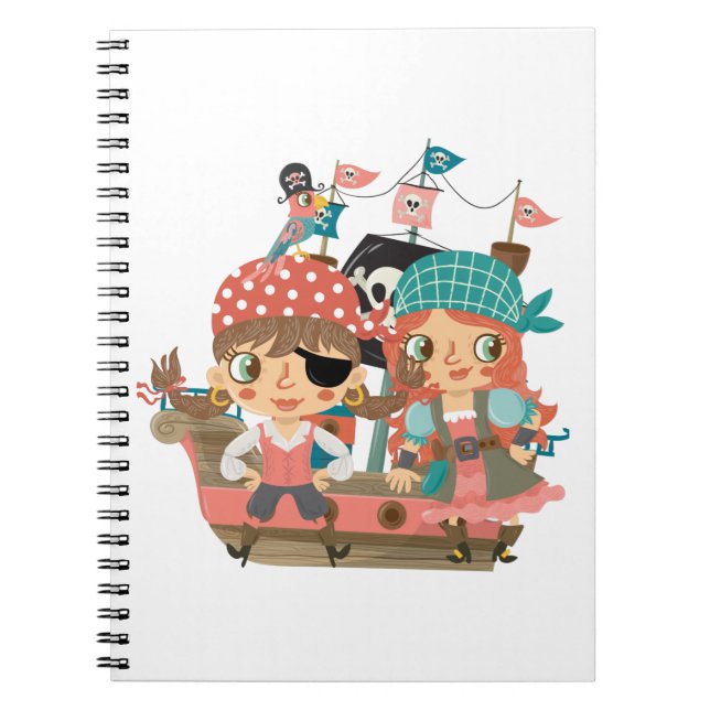 Girly Pirates Notizblock (Vorderseite)