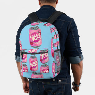 Girly Pop Kirsch-Cola-Dose Retro Y2K Rosa Bedruckter Rucksack