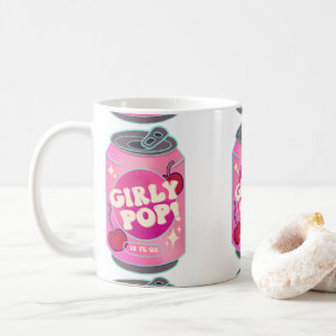 Girly Pop Kirsch-Cola-Dose Retro Y2K Rosa Kaffeetasse