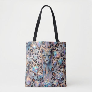 Girly Posh Leopard Print Opal-Tasche Tasche