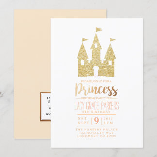 Girly Princess Birthday | Geeignetes Party Einladung