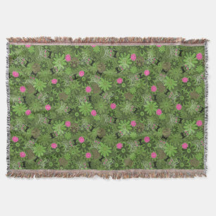 Girly Punkschädel auf Blumen-Camouflagehintergrun Decke