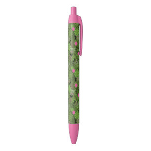 Girly Punkschädel auf Blumen-Camouflagehintergrun Kugelschreiber