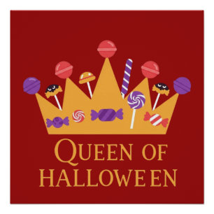 Girly Queen of Halloween Poster