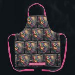 Girly Rainbow Flowers and Glitter Drips Apron Schürze<br><div class="desc">Girly Rainbow Flowers & Glitter Drips Apron with Custom Name Add a splash of color and sparkle to your kitchen with this adorable girly rainbow flowers and glitter drips apron! Featuring vibrant rainbow florals paired with playful glitter-style paint drips, this apron brings a fun, cheerful vibe to cooking, baking, crafting,...</div>