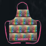 Girly Rainbow Flowers and Glitter Drips Apron Schürze<br><div class="desc">Girly Rainbow Flowers & Glitter Drips Apron with Custom Name Add a splash of color and sparkle to your kitchen with this adorable girly rainbow flowers and glitter drips apron! Featuring vibrant rainbow florals paired with playful glitter-style paint drips, this apron brings a fun, cheerful vibe to cooking, baking, crafting,...</div>