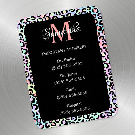 Girly Rainbow Leopard und Black Magnet