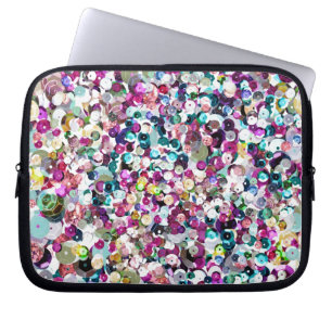 Girly Regenbogen-ImitatSequins Bling Laptopschutzhülle