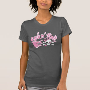 Girly Rock n' Roll Skull T-Shirt