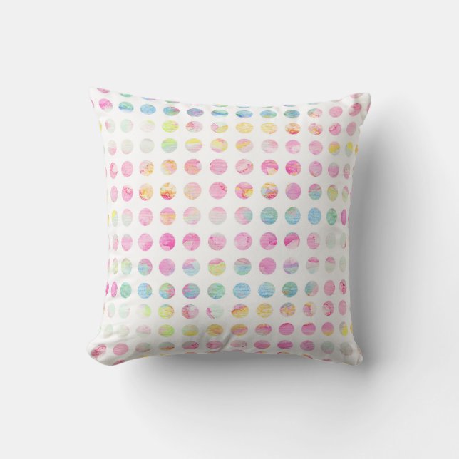 Girly rosa aquamarines blaues kissen (Vorderseite)